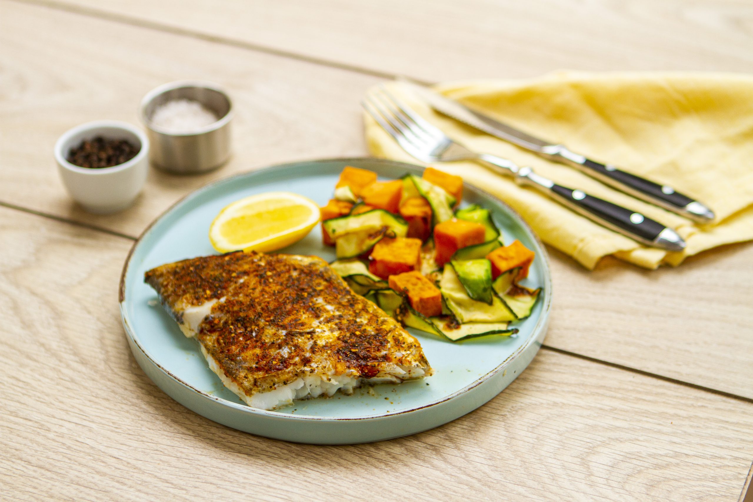 You are currently viewing Harissa Mackerel with Grilled Vegetables