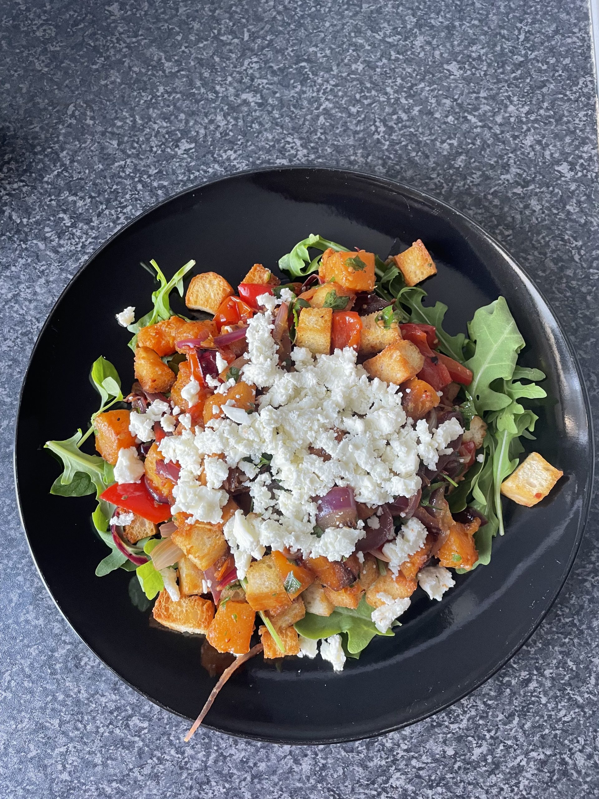 You are currently viewing Cumin Roasted Veggie Salad with Feta, Lentils & Tamari Almonds