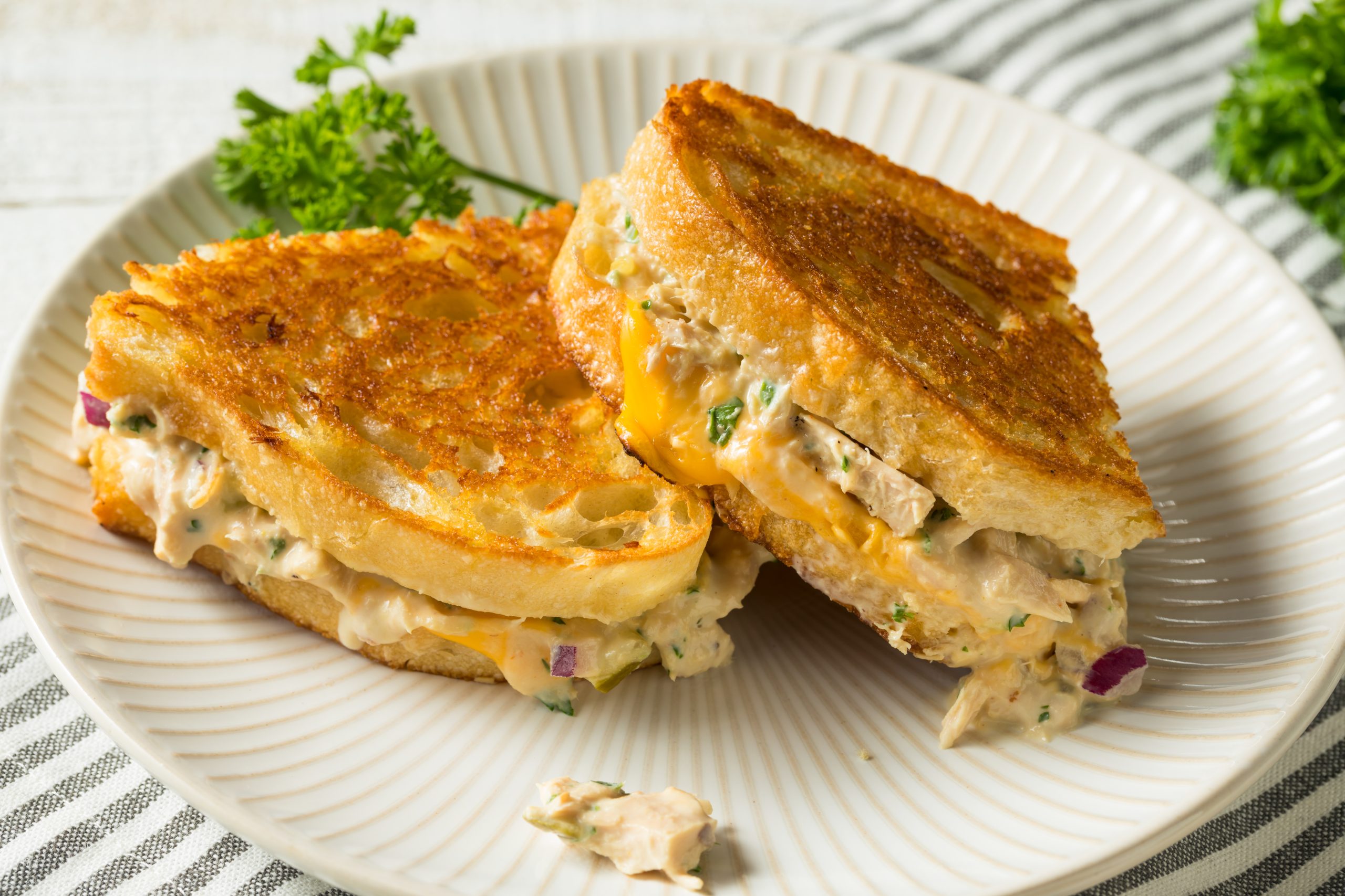 You are currently viewing Tuna, Cheese & Pickle Toasted Sandwich