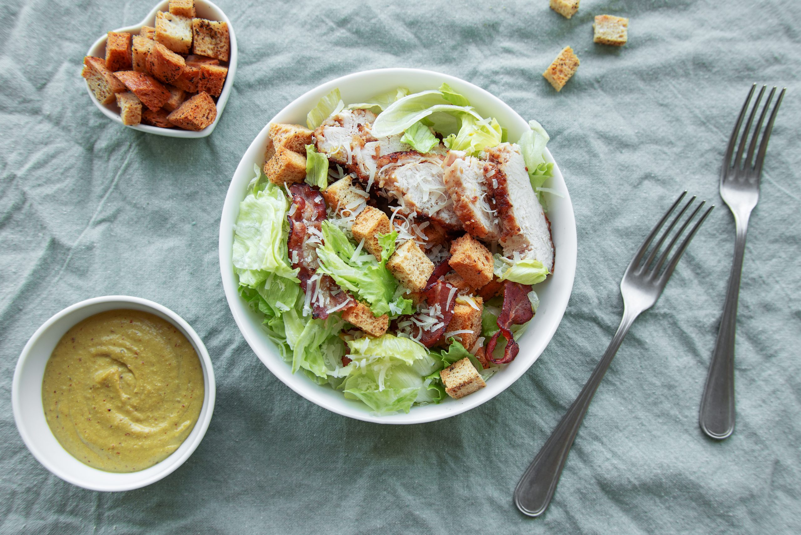 You are currently viewing Light Chicken Caesar Salad
