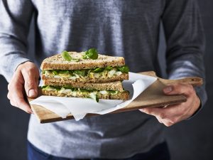 Read more about the article Hummus, Carrot, Cucumber & Egg Sandwich