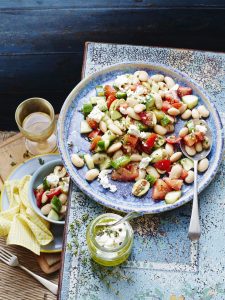 Read more about the article White Bean, Goats Cheese & Cucumber Salad