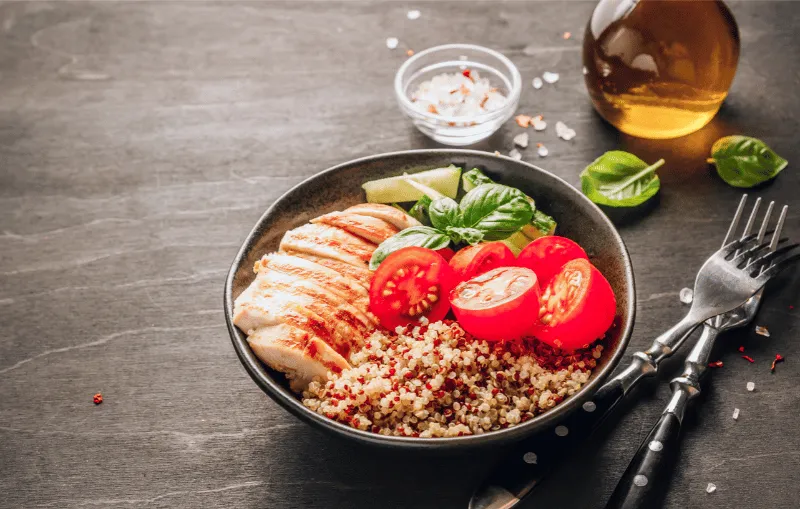 You are currently viewing Pesto ‘Chicken’ Rice Bowl