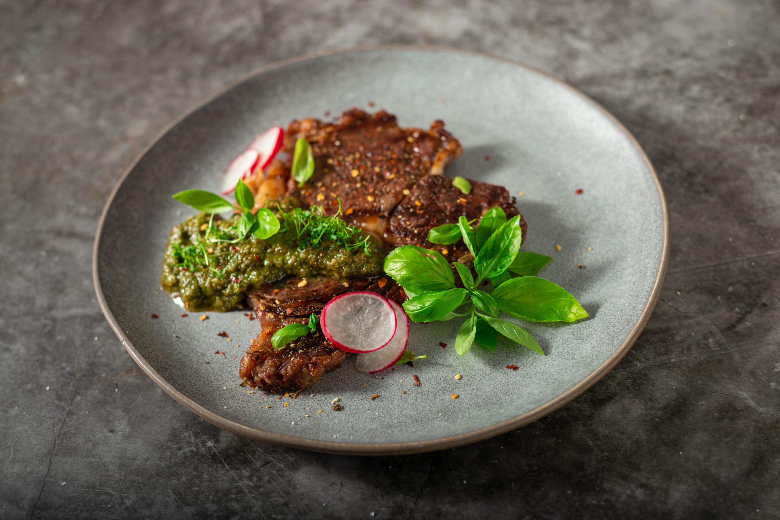 You are currently viewing Veal Steak with Broccoli “Rice” & Chimichurri